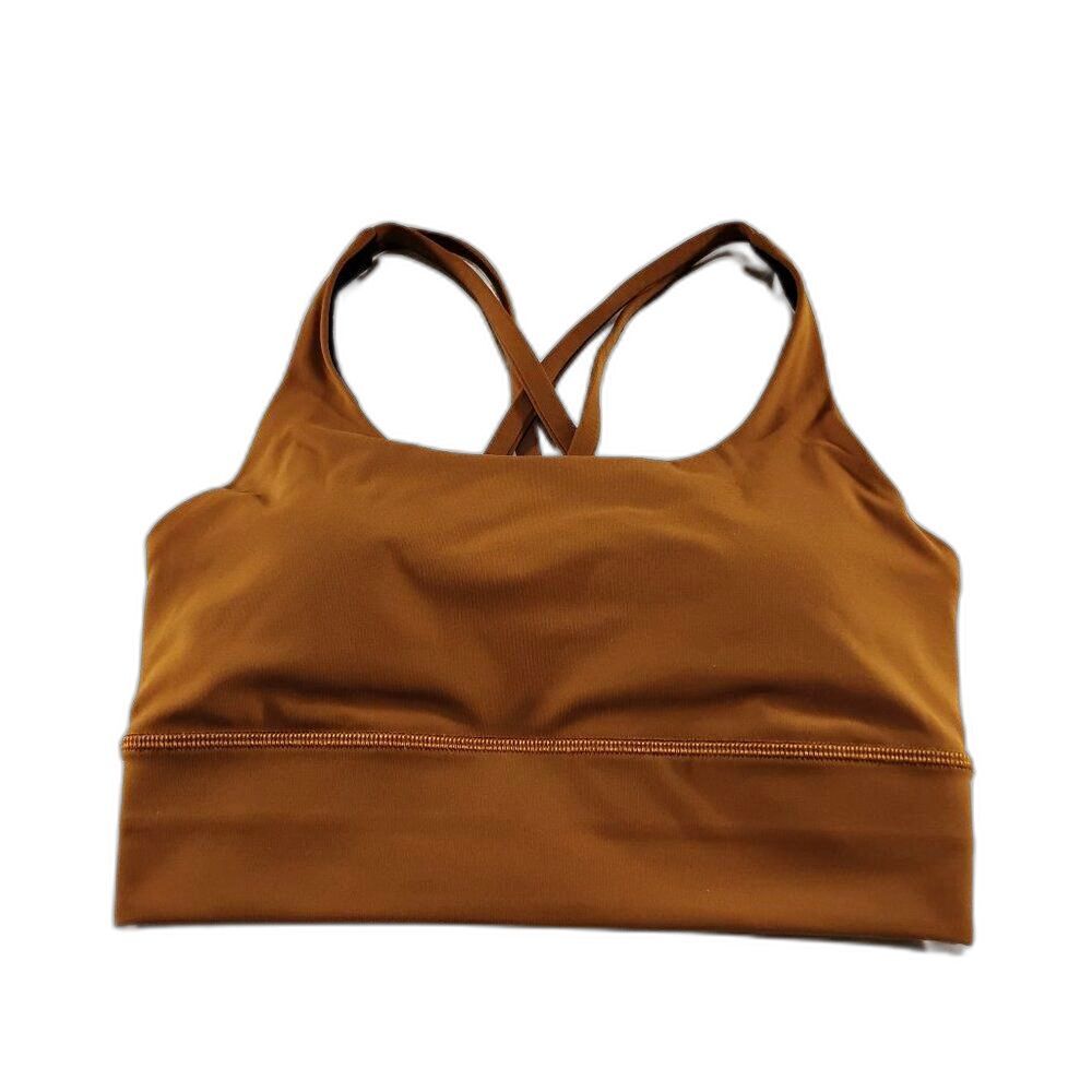Lululemon Energy Longline Bra Medium Support Size 4 Burnt Caramel
